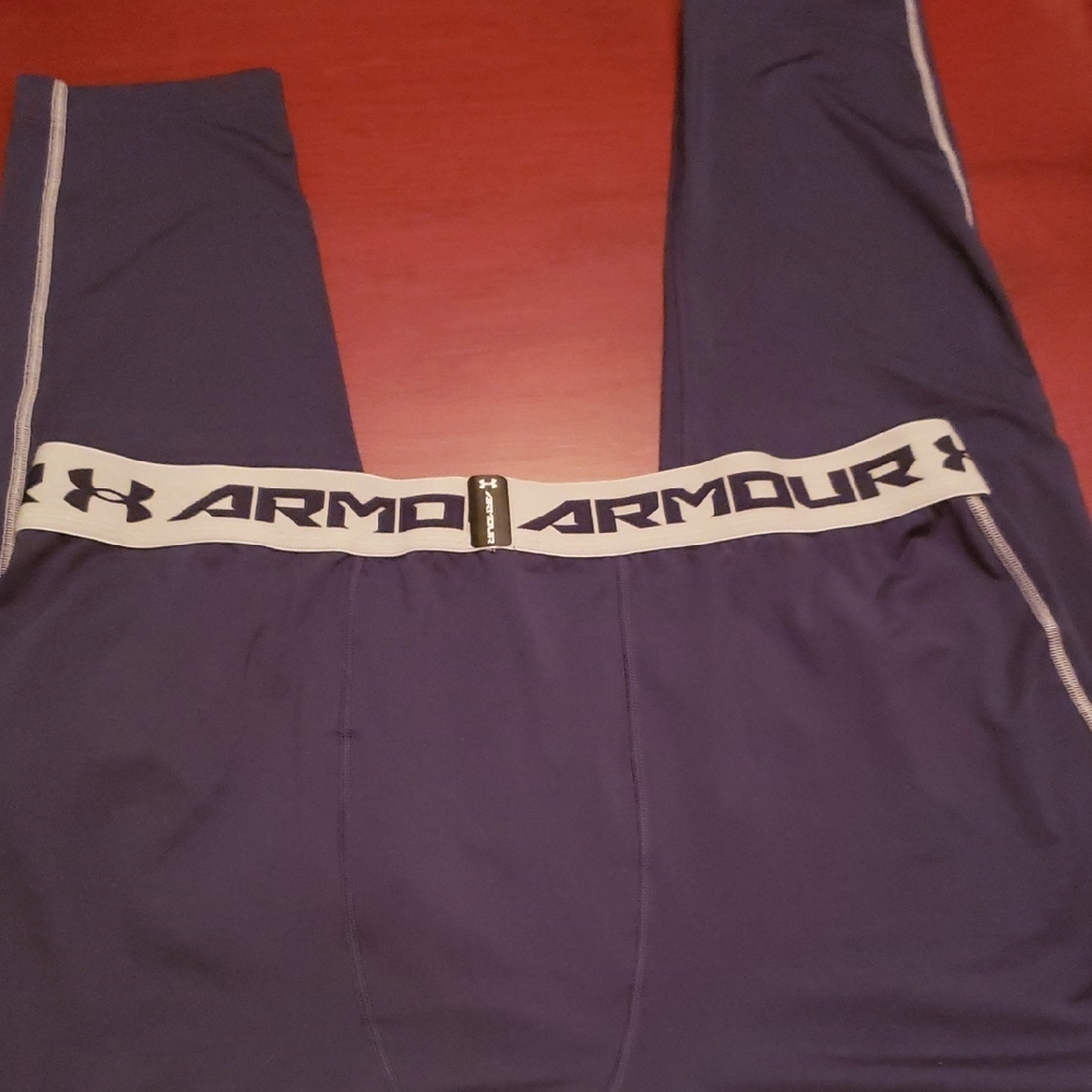 Under Armour Dark Blue Leggings with White Accents